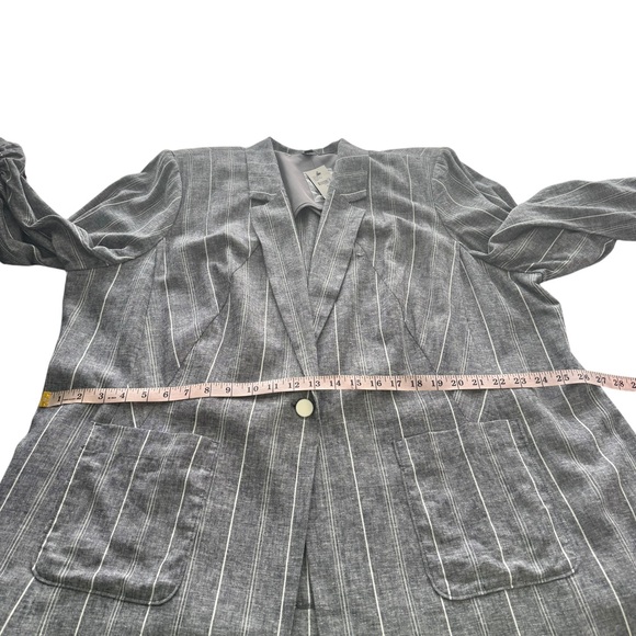 Lane Bryant NWT The Bryant Blazer Pinstripe Gray Plus Size 24 Career Business - Picture 13 of 16